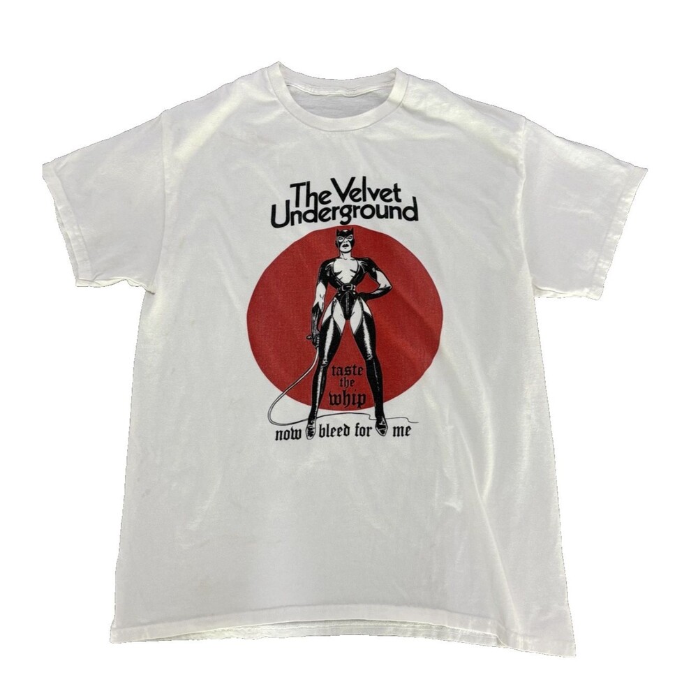 The Velvet Underground Taste the Whip White Graphic Band T-Shirt Rock Music Tee